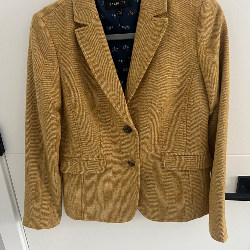 Talbots Women's Camel Yellow Blazer